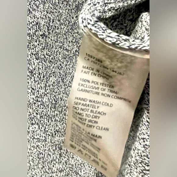 Sz.M/L-NWOT- DEX- Hooded Open Cardigan Grey w/Black Trim. - Picture 7 of 10